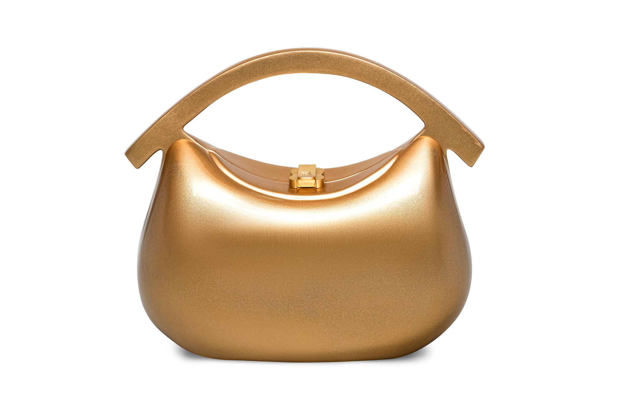 Miya Gold Sculptural Acacia Wood Handbag | ROCIO