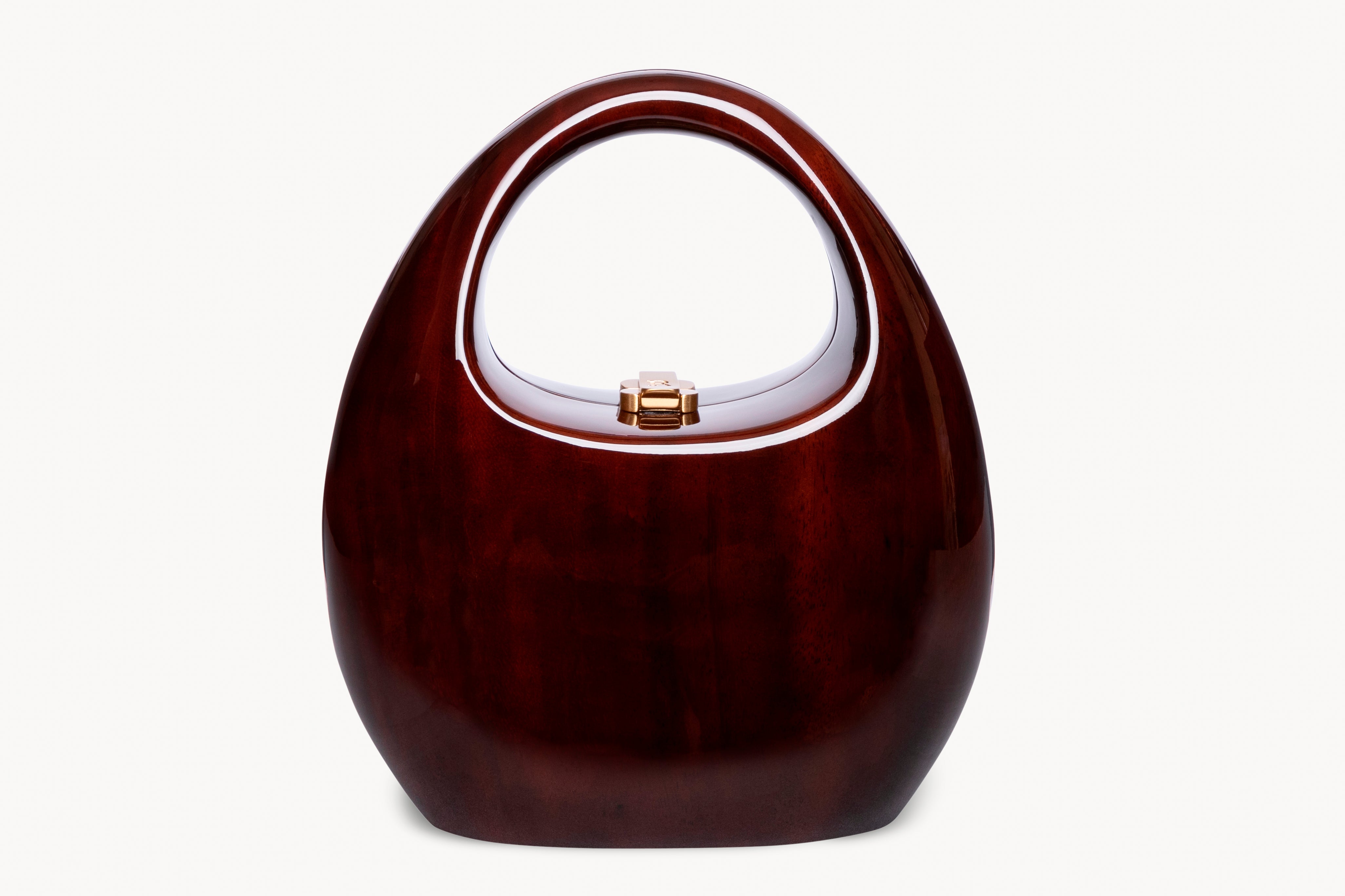 Rocioバック Viola Natural Wood Sculptural Handbag | ROCIO