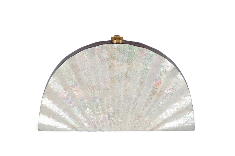 New Fandango Clutch Mother of Pearl & Wood Border
