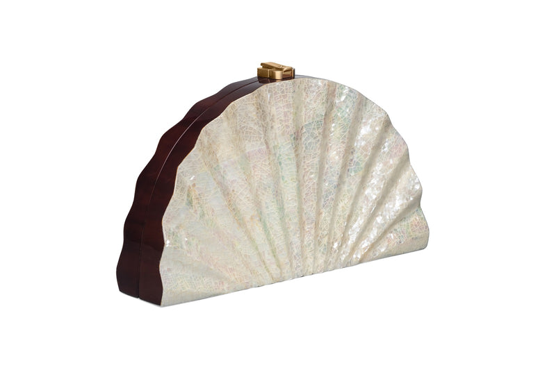 New Fandango Clutch Mother of Pearl & Wood Border