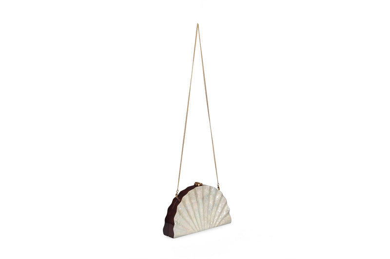 New Fandango Clutch Mother of Pearl & Wood Border