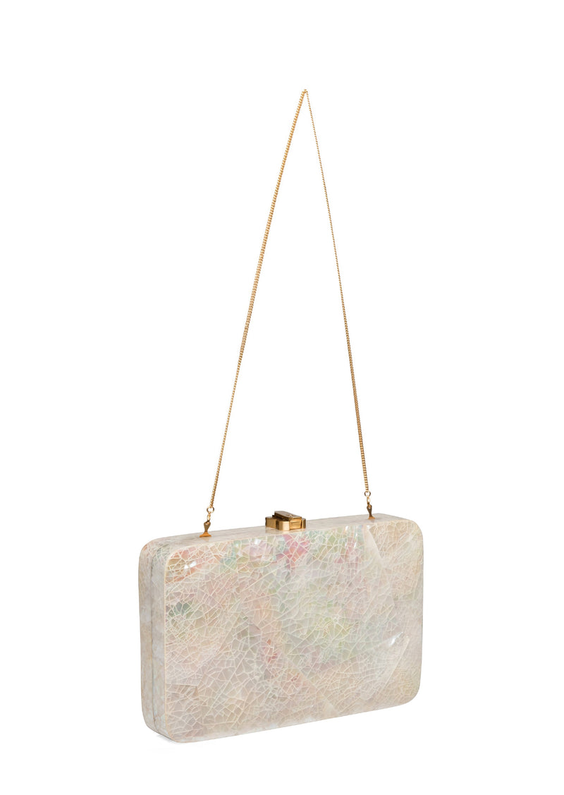 Paloma Clutch MOP White