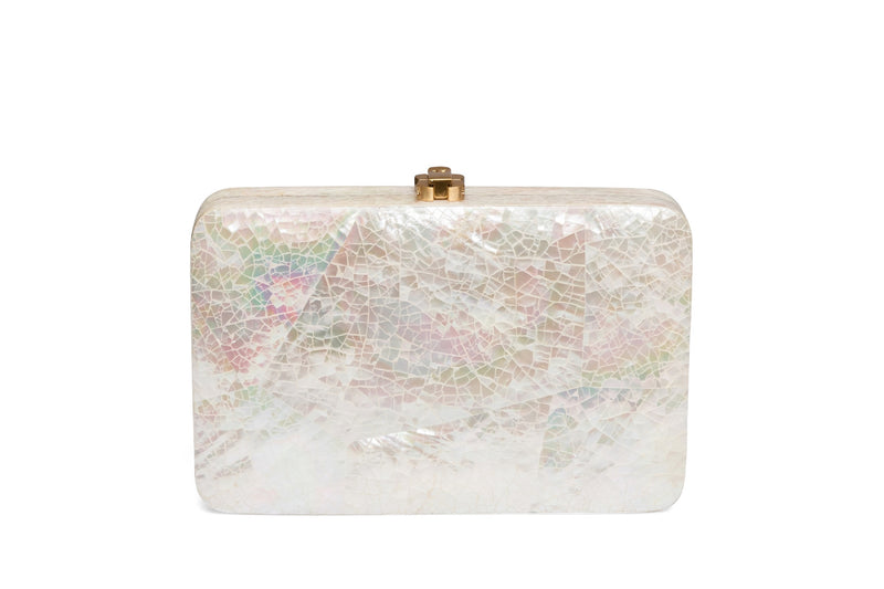 Paloma Clutch MOP White