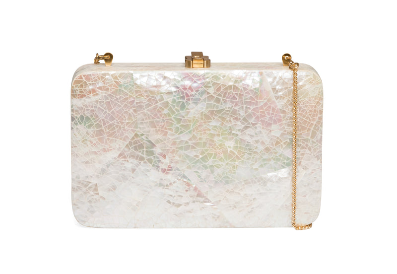 Paloma Clutch MOP White