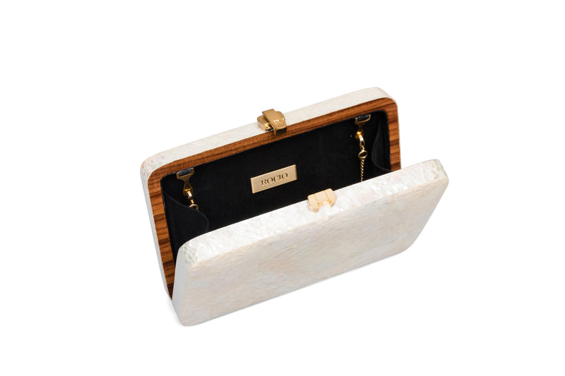 Paloma Clutch MOP White